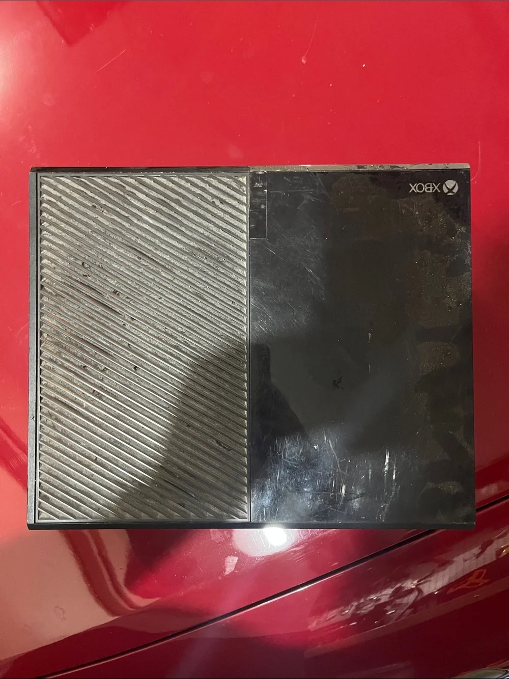 Untested Microsoft Xbox One Console Label - Black and White